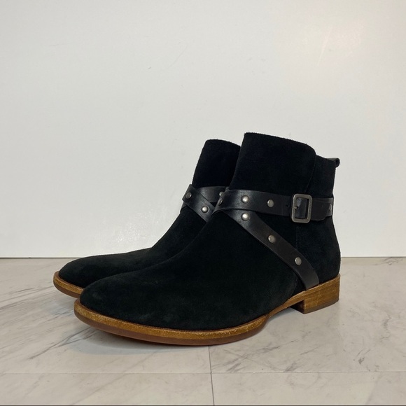 New! Kork Ease Kenai Black Buckle Suede Booties 8M - Picture 14 of 14